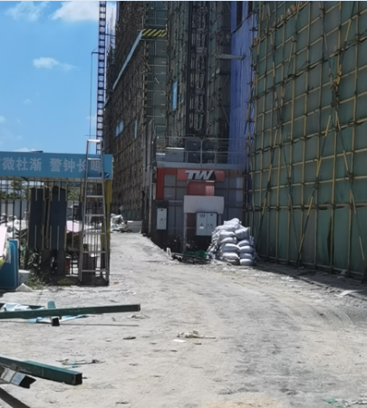 泡沫混凝土施工現場圖 